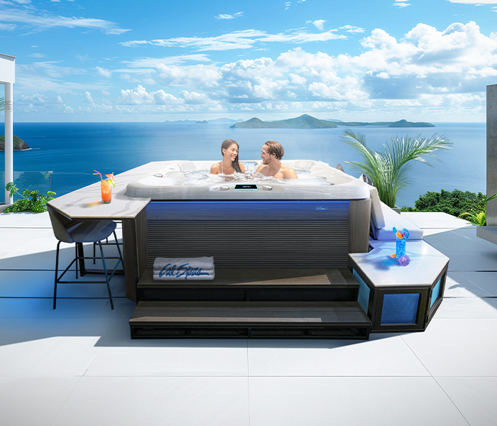 Calspas hot tub being used in a family setting - Port Arthur